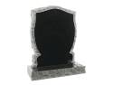 Rustic Pitched Black Granite Memorial Image
