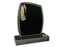 Rustic Pitched Black Granite Memorial Image