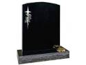Rustic Pitched Black Granite Memorial Image